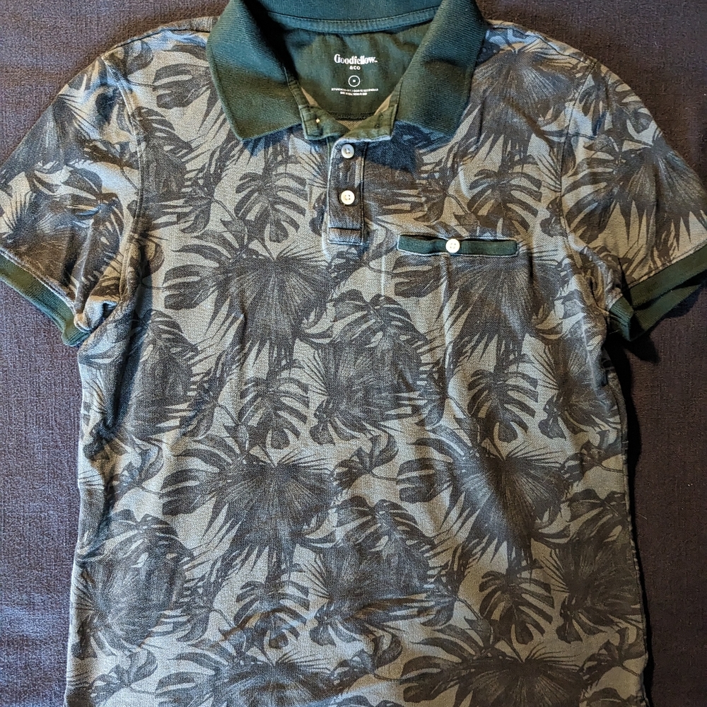 Goodfellow Floral Polo Men's M